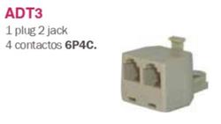 ADAPTADOR 1PLUG/2JACK      4C.ADT3