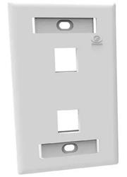 FACEPLATE PLANO 2P - BLANCO (4X2) RJ45
