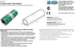 UNIÓN COMPRESION COBRE ESTAÑADO 120MM UCC120