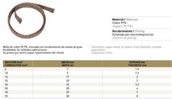 MTS.MALLA FLEXIBLE COBRE  6mm2 7X1.5MM