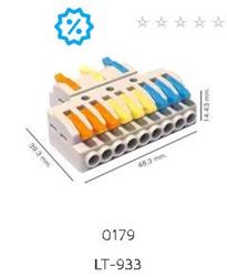 CONECTOR RAPIDO 2 a 9 POLOS REUTILIZABLE LT-933