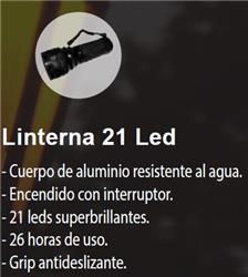 LINTERNA 21 LED ALUMINIO RESISTENTE/AGUA 3XAAA