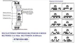 TEMPORIZADOR h/99H DIN 24/220V MULTIF. RTM100H-MB