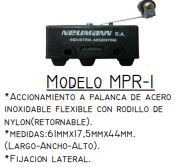 MICROCONTACTO MPR-1 A PALANCA + RODILLO DE NYLON