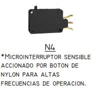 MICROCONTACTO N4 C/BOTON DE NYLON  701