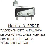 MICROINTERRUPTOR X-2 PRCF PALANCA CON RODILLO