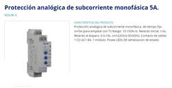 RELE SUBCORRIENTE RESUBI-5A DIN c/RETARDO p/TI