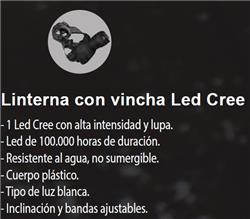 LINTERNA VINCHA 1 LED       3XAAA