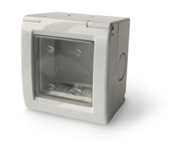 CAJA EXTERIOR 2 MOD.C/MEMBRANA TRANSP. IP55 kl42213