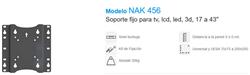 *SOPORTE LCD FIJO 17-43* NAKAN 456