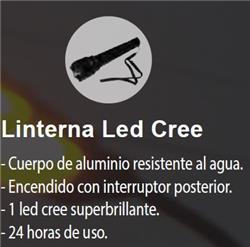 LINTERNA 1 LED ALTA POTENCIA 2 PILAS AA