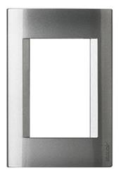 TAPA 3 MODULOS GRIS TITANIO JONICA