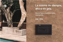 TAPA Y BASTIDOR P/INTEMPERIE, 4 MOD. IP55  GRIS