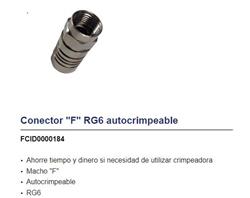 CONECTOR (F) P/RG-6 AUTOCRIMPEABLE  DAYTON