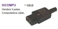 FICHA HEMBRA 3 RANURAS CHATAS PARALELAS  818 p/PC