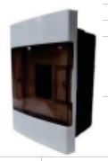 CAJA P/TERM.EMBUTIR  4 MODULOS C/PUERTA FUME
