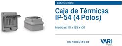 CAJA DETRAS MEDIDOR 4 MOD.IP54 TAPA TRANSP.600 VAR