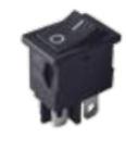 TECLA MINIATURA 2 INTERRUPTOR  4P. 220/ 3A NEGRA