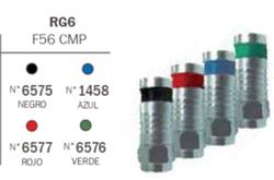 CONECTOR (F) P/RG-6 MULTICANAL AZUL