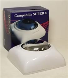 CAMPANILLA EXTERIOR CROMADA SUPER 8 BASE NEGRA 041