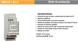 AMPERIM.DIG.MONOF.DIN 900CPR-1 p/TI c/2relés  SELEC