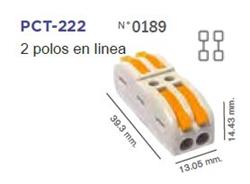 CONECTOR RAPIDO 2  POLOS EN LINEA REUTILIZ PCT-222