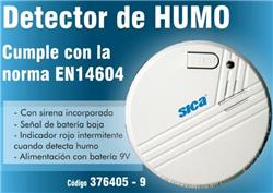 DETECTOR DE HUMO AUTONOMO 9V SICA 376405