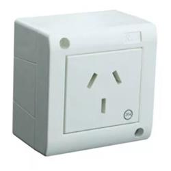 TOMA EXTERIOR C/TIERRA NORMALIZADO 20AMP BLANCO