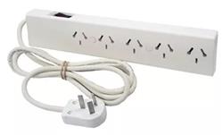 ZAPATILLA BINORMA 5 TOMAS C/TERMICA C/CABLE 1,5 MTS MARFIL