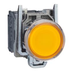 PULSADOR LUMINOSO LED 24VCA/CC 1NA+1NC AMARILLO XB4BW35B5