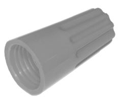 CONECTOR CONICO c/ROSCA h/2x1,5mm2 GRIS 3255 LCT	