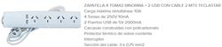 *ZAPATILLA BINORMA 4TOMAS+2TOMAS USB  C/CABLE 2 MTS