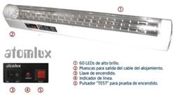 LUZ EMERGENCIA 60 LED AUT.12HS GARANTIA 2 AÑOS