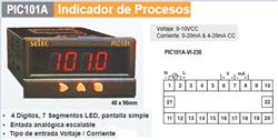 INDICADOR 4-20mA /0-10V 96x48 s/RELE PIC-101