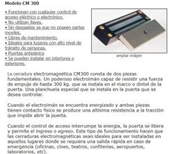 CERRADURA ELECTROMAGNETICA CM 300   303 BERCOL