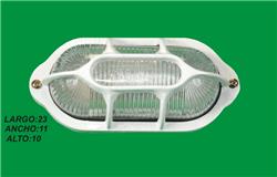 TORTUGA DE ALUMINIO OVALADA  60 W . 502 BLANCA