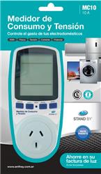 * MEDIDOR KW HORA-VOLTS ENCHUFABLE 10AMP  MC10