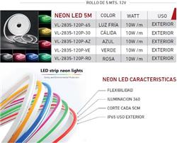 NEON LED ROLL/5MT-EXTER 10W/Mt. ROSA.IP65