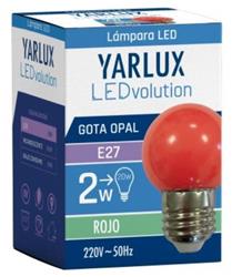 LAMPARA LED GOTA ROJA  2 W 160LM E27