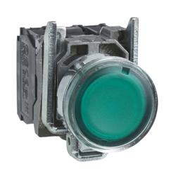 PULSADOR LUMINOSO LED 24VCA/CC 1NA+1NC VERDE XB4BW33B5