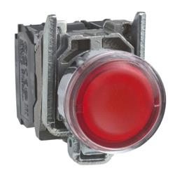 PULSADOR LUMINOSO LED 24VCA/CC 1NA+1NC ROJO XB4BW34B5