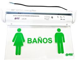 SEÑALIZADOR 8 LED AUT/PERMANENTE 1 FAZ BAÑOS 