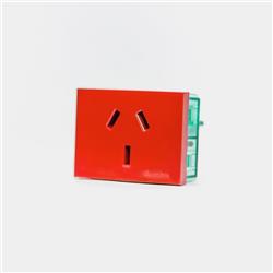MODULO TOMA C/TIERRA ROJO 7604