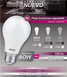 LAMPARA LED 9W FRIA E27 DIMERIZABLE C/LLAVE 1 PUNTO