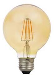 *LAMPARA LED GLOBO 7,5 W 2500K 220LM  FILAMENTO RECTO  AMBAR E27 DIMMER VINTAGE