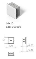 Caja Pase Estanca Exterior Ip65 Pvc 115x165x110mm Genrod