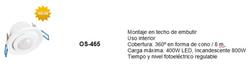 INFRARROJO OS-465 8Mt 400W LED p/EMB.TECHO