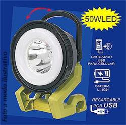 *REFLECTOR RECARGABLE 220/12V 200MT LED