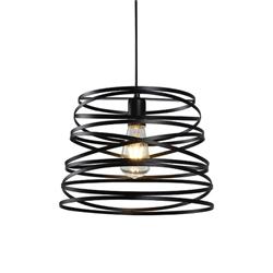 COLGANTE TWIST NEGRO 1 LUZ E27 32.0CM DIAMETRO X 2