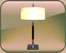 LAMPARA DE MESA AURORA PLATIL CON PANTALLA 2 LUCES E27 